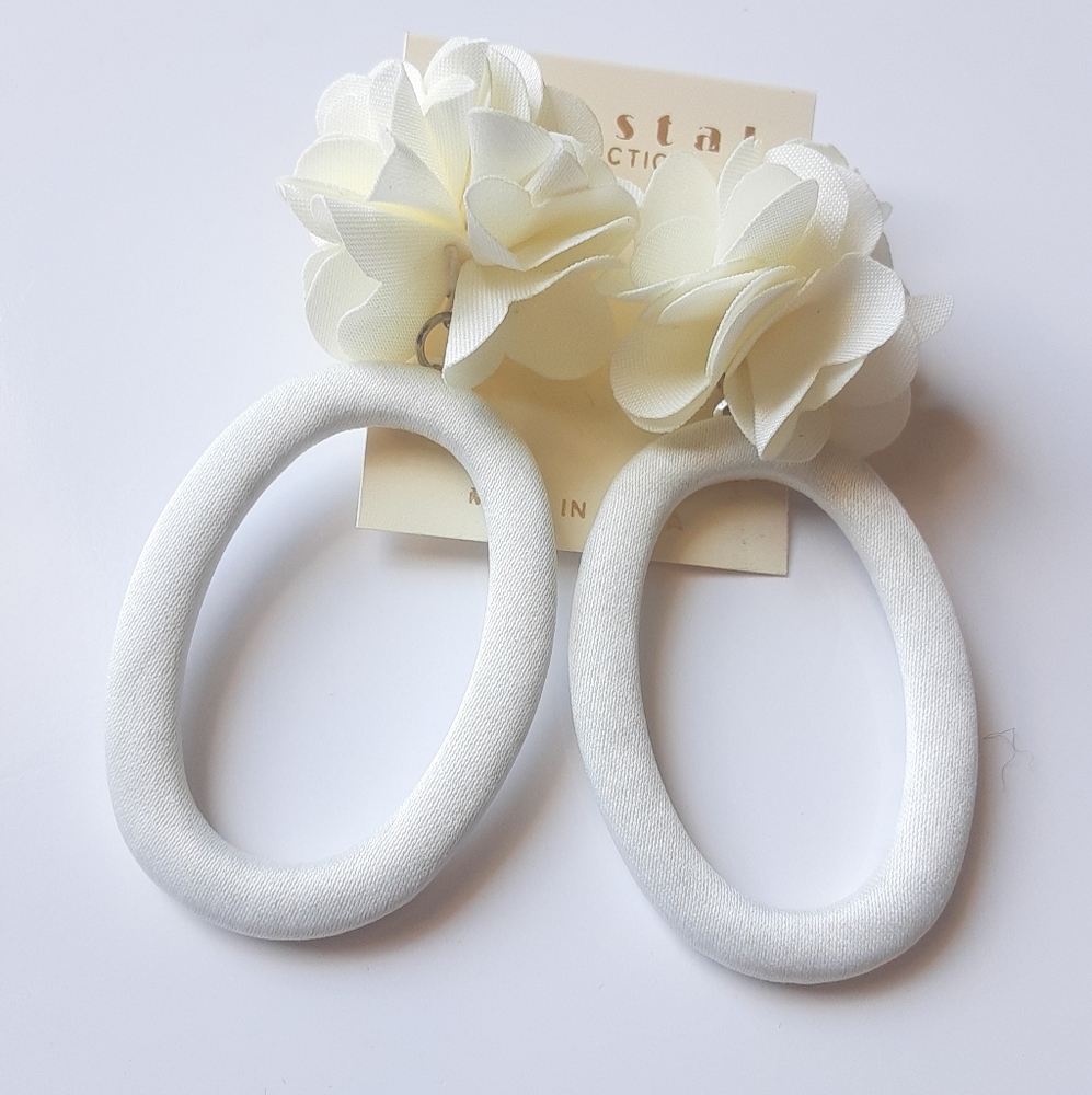 Crystal Collection Flower Dangle Earrings